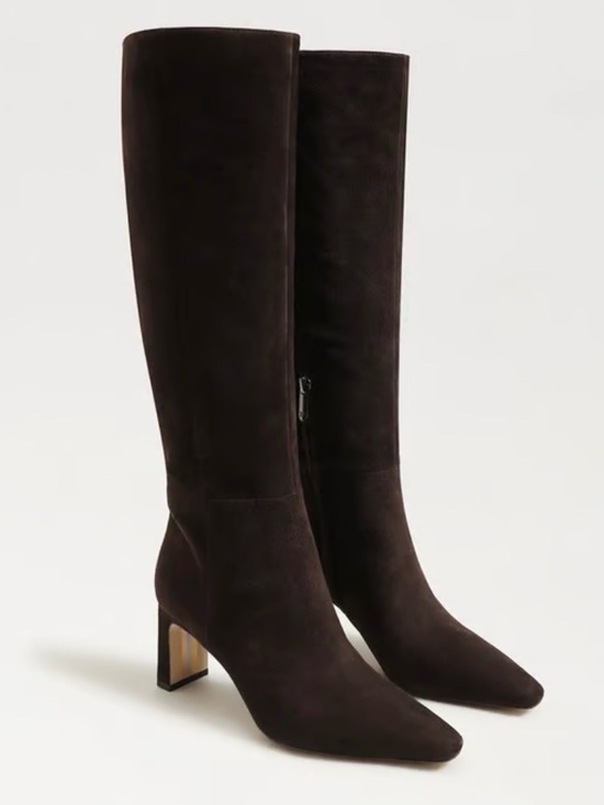 Sam Edelman Shoes - NEW! 7.5 - SAM EDELMAN High Knee wide calf Suede High-Heel Boots
